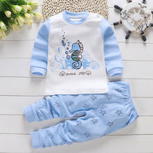 Load image into Gallery viewer, 2pcs Autumn Winter Baby Girls Boys Clothes Cartoon Long-Sleeve T-Shirt + Pant Suit Girls Clothing Set Children Clothing
