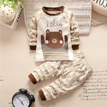 Load image into Gallery viewer, 2pcs Autumn Winter Baby Girls Boys Clothes Cartoon Long-Sleeve T-Shirt + Pant Suit Girls Clothing Set Children Clothing
