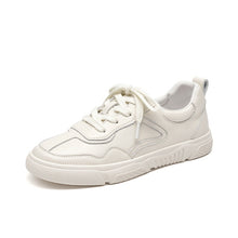 Load image into Gallery viewer, BeauToday Classic White Sneakers Women Genuine Cow Leather Cross-Tied Round Toe Ladies Casual Shoes Flat Heel Handmade A29039
