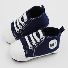 Load image into Gallery viewer, New Canvas Classic Sports Sneakers Newborn Baby Boys Girls First Walkers Shoes Infant Toddler Soft Sole Anti-slip Baby Shoes
