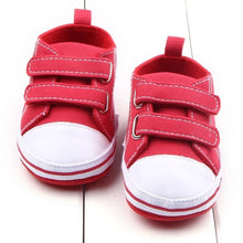 Load image into Gallery viewer, New Canvas Classic Sports Sneakers Newborn Baby Boys Girls First Walkers Shoes Infant Toddler Soft Sole Anti-slip Baby Shoes
