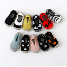 Load image into Gallery viewer, baby cartoon anti-skid floor socks,spring and summer leopard print children's rubber sole shoes,  baby toddlers'shoes and socks
