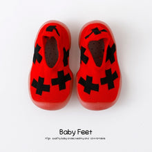 Load image into Gallery viewer, baby cartoon anti-skid floor socks,spring and summer leopard print children's rubber sole shoes,  baby toddlers'shoes and socks
