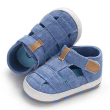 Load image into Gallery viewer, Kids Newborn Baby Boys Fashion Summer Soft Crib Shoes First Walker Anti Slip Sandals Shoe
