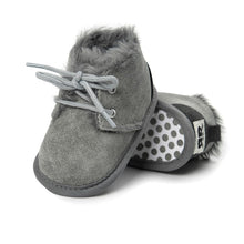 Load image into Gallery viewer, Brand New Toddler Infant Newborn Baby Boy Girl Winter Fur Snow Boots Warm Shoes Booties Casual Leopard Little Kids Strappy Shoes
