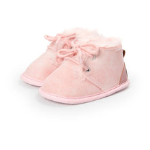 Load image into Gallery viewer, Brand New Toddler Infant Newborn Baby Boy Girl Winter Fur Snow Boots Warm Shoes Booties Casual Leopard Little Kids Strappy Shoes
