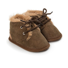 Load image into Gallery viewer, Brand New Toddler Infant Newborn Baby Boy Girl Winter Fur Snow Boots Warm Shoes Booties Casual Leopard Little Kids Strappy Shoes
