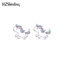 Load image into Gallery viewer, 2019 New Cute Unicorn Acrylic Earring Baby Unicorn Resin Earring Epoxy Art Stud Earrings Gifts Girl Boy
