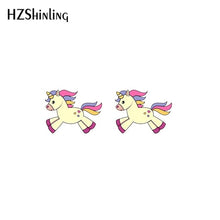 Load image into Gallery viewer, 2019 New Cute Unicorn Acrylic Earring Baby Unicorn Resin Earring Epoxy Art Stud Earrings Gifts Girl Boy
