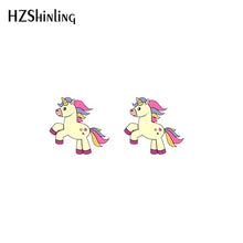 Load image into Gallery viewer, 2019 New Cute Unicorn Acrylic Earring Baby Unicorn Resin Earring Epoxy Art Stud Earrings Gifts Girl Boy
