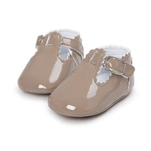 Load image into Gallery viewer, 12 Color Fashion Baby Girls Baby Shoes Cute Newborn First Walker Shoes Infant Letter Princess Soft Sole Bottom Anti-slip Shoes
