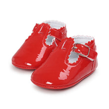 Load image into Gallery viewer, 12 Color Fashion Baby Girls Baby Shoes Cute Newborn First Walker Shoes Infant Letter Princess Soft Sole Bottom Anti-slip Shoes
