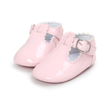 Load image into Gallery viewer, 12 Color Fashion Baby Girls Baby Shoes Cute Newborn First Walker Shoes Infant Letter Princess Soft Sole Bottom Anti-slip Shoes
