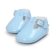 Load image into Gallery viewer, 12 Color Fashion Baby Girls Baby Shoes Cute Newborn First Walker Shoes Infant Letter Princess Soft Sole Bottom Anti-slip Shoes
