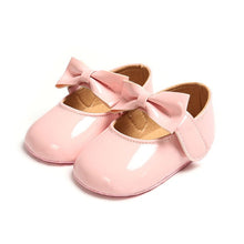 Load image into Gallery viewer, 12 Color Fashion Baby Girls Baby Shoes Cute Newborn First Walker Shoes Infant Letter Princess Soft Sole Bottom Anti-slip Shoes
