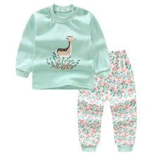 Load image into Gallery viewer, Autumn Winter 2020 Baby Boy Girls Clothes Cotton Girl Clothing Sets Cartoon Long-sleeved T-shirt+Pants Infant Clothes 2pcs Suit
