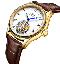 Load image into Gallery viewer, New 100% Original Luxury Tourbillon Watch Mens Mechanical Watches Top Brand Classic White Leather Watch Relogio Masculino
