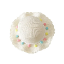 Load image into Gallery viewer, Children Girl Fashion Concise Casual Cute Sweet Breathable Sunscreen Beach Sun Hat With Bag Toddler Girls Accessories 1-8Y
