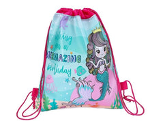 Load image into Gallery viewer, Free shipping Unicorn Drawstring bag for Girls Travel Storage Package Cartoon School Backpacks Children Birthday Party Favors
