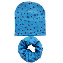 Load image into Gallery viewer, Autumn Winter Baby Hat Set Boys Girls Neck Scarf Spring Warm Neckerchief Kids Beanies Sets Cotton Children Hat Scarf 2pcs Sets
