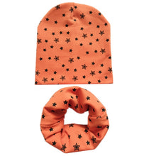 Load image into Gallery viewer, Autumn Winter Baby Hat Set Boys Girls Neck Scarf Spring Warm Neckerchief Kids Beanies Sets Cotton Children Hat Scarf 2pcs Sets
