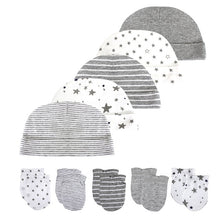 Load image into Gallery viewer, Baby Hat and Mittens Girl Boy Cap Socks Comfy Infant Hat &amp; Gloves Cotton Toddler Newborn Baby Accessorise For 0-6
