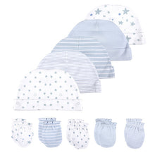 Load image into Gallery viewer, Baby Hat and Mittens Girl Boy Cap Socks Comfy Infant Hat &amp; Gloves Cotton Toddler Newborn Baby Accessorise For 0-6
