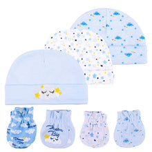 Load image into Gallery viewer, Baby Hat and Mittens Girl Boy Cap Socks Comfy Infant Hat &amp; Gloves Cotton Toddler Newborn Baby Accessorise For 0-6
