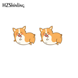 2019 New Kawaii Animals Acrylic Earring Sweetie Resin Earring Cat Dog Dinosaur Epoxy Shrink Dinks Earrings
