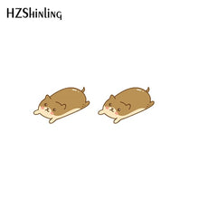 Load image into Gallery viewer, 2019 New Kawaii Animals Acrylic Earring Sweetie Resin Earring Cat Dog Dinosaur Epoxy Shrink Dinks Earrings
