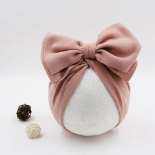 Load image into Gallery viewer, Cotton Baby Hat Newborn Baby Infant Baby Cap Newborn Baby Beanie Top Bow Knot Newborn Photography Props Baby Turban

