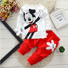 Load image into Gallery viewer, Baby Boy Clothes 2018 Fall Cute Long Sleeved T-shirt Tops + Pants 2PCS Outfit Children Infant Clothing Kids Bebes Jogging Suits
