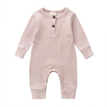 Load image into Gallery viewer, 2019 Baby Spring Autumn Clothing Newborn Infant Baby Boy Girl Cotton Romper Knitted Ribbed Jumpsuit Solid Clothes Warm Outfit
