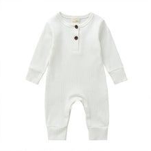 Load image into Gallery viewer, 2019 Baby Spring Autumn Clothing Newborn Infant Baby Boy Girl Cotton Romper Knitted Ribbed Jumpsuit Solid Clothes Warm Outfit

