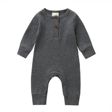 Load image into Gallery viewer, 2019 Baby Spring Autumn Clothing Newborn Infant Baby Boy Girl Cotton Romper Knitted Ribbed Jumpsuit Solid Clothes Warm Outfit
