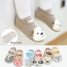 Load image into Gallery viewer, 1 Pair Fashion Baby Girls Boys Cute Cartoon Non-slip Cotton Toddler Floor Socks Animal pattern First Walker Shoes for Newborns
