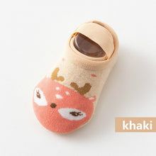 Load image into Gallery viewer, 1 Pair Fashion Baby Girls Boys Cute Cartoon Non-slip Cotton Toddler Floor Socks Animal pattern First Walker Shoes for Newborns
