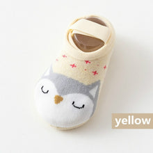 Load image into Gallery viewer, 1 Pair Fashion Baby Girls Boys Cute Cartoon Non-slip Cotton Toddler Floor Socks Animal pattern First Walker Shoes for Newborns
