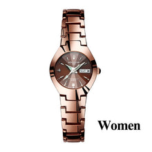 Load image into Gallery viewer, Lovers Watches Luxury Quartz Wrist Watch for Men and Women Hodinky Dual Calender Week Steel Saat Reloj Mujer Hombre Couple Watch

