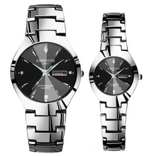 Load image into Gallery viewer, Lovers Watches Luxury Quartz Wrist Watch for Men and Women Hodinky Dual Calender Week Steel Saat Reloj Mujer Hombre Couple Watch
