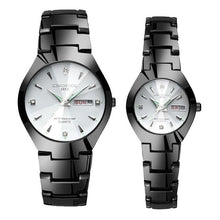 Load image into Gallery viewer, Lovers Watches Luxury Quartz Wrist Watch for Men and Women Hodinky Dual Calender Week Steel Saat Reloj Mujer Hombre Couple Watch
