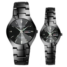 Load image into Gallery viewer, Lovers Watches Luxury Quartz Wrist Watch for Men and Women Hodinky Dual Calender Week Steel Saat Reloj Mujer Hombre Couple Watch
