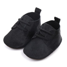 Load image into Gallery viewer, Genuine Leather Baby shoes Leopard print Baby Girls Soft shoes Horse hair Boys First walkers Lace Baby moccasins
