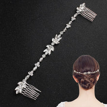 Load image into Gallery viewer, MOLANS Luxury Hairpin For Women Hair Combs Headdress Prom Bridal Wedding Crown Elegant Hair Accessories Gold Leaves Headwear 1PC
