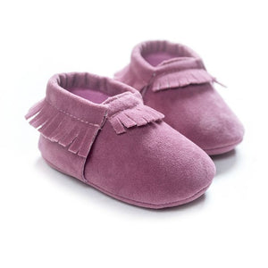 13 COLORS PU Suede Leather Newborn Baby Boy Girl Baby Moccasins Moccs Shoes Bebe Fringe Soft Soled Non-slip Footwear Crib Shoes
