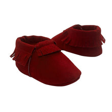 Load image into Gallery viewer, 13 COLORS PU Suede Leather Newborn Baby Boy Girl Baby Moccasins Moccs Shoes Bebe Fringe Soft Soled Non-slip Footwear Crib Shoes
