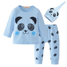 Load image into Gallery viewer, Baby Boy Clothes 2020 Autumn Baby Girl Clothing Sets Newborn Cotton Printed Long Sleeved T-shirt+pants+cap Kids 3pcs Suit
