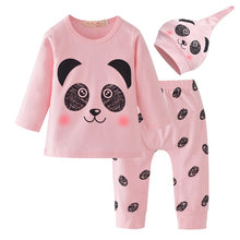 Load image into Gallery viewer, Baby Boy Clothes 2020 Autumn Baby Girl Clothing Sets Newborn Cotton Printed Long Sleeved T-shirt+pants+cap Kids 3pcs Suit
