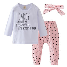 Load image into Gallery viewer, Baby Boy Clothes 2020 Autumn Baby Girl Clothing Sets Newborn Cotton Printed Long Sleeved T-shirt+pants+cap Kids 3pcs Suit
