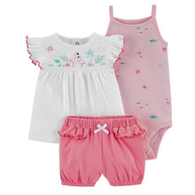 Load image into Gallery viewer, New summer 2020 baby girl clothing princess 3 pieces infant girls clothes sets , 6M -24M outfit baby accessories babies costumes
